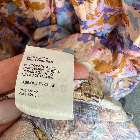 ZIMMERMANN Floral Print Cutout Strapless Tiered Midi Dress in Purple Floral - Picture 13 of 13